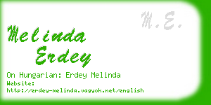 melinda erdey business card